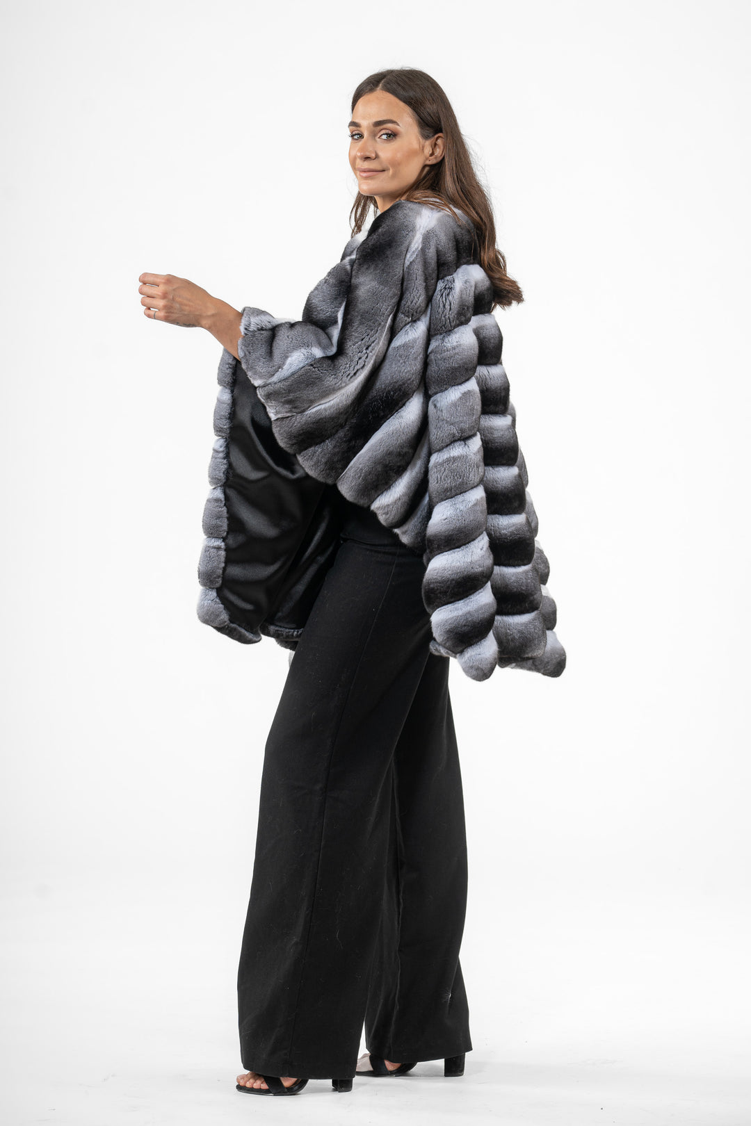 Exclusive Natural Chinchilla fur coat by manzari