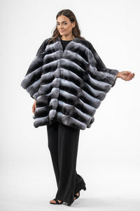 High-quality Natural Chinchilla fur coat for luxury lovers