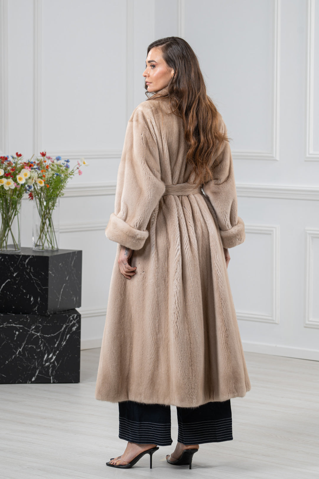 Palomino Mink Fur Coat - Women&