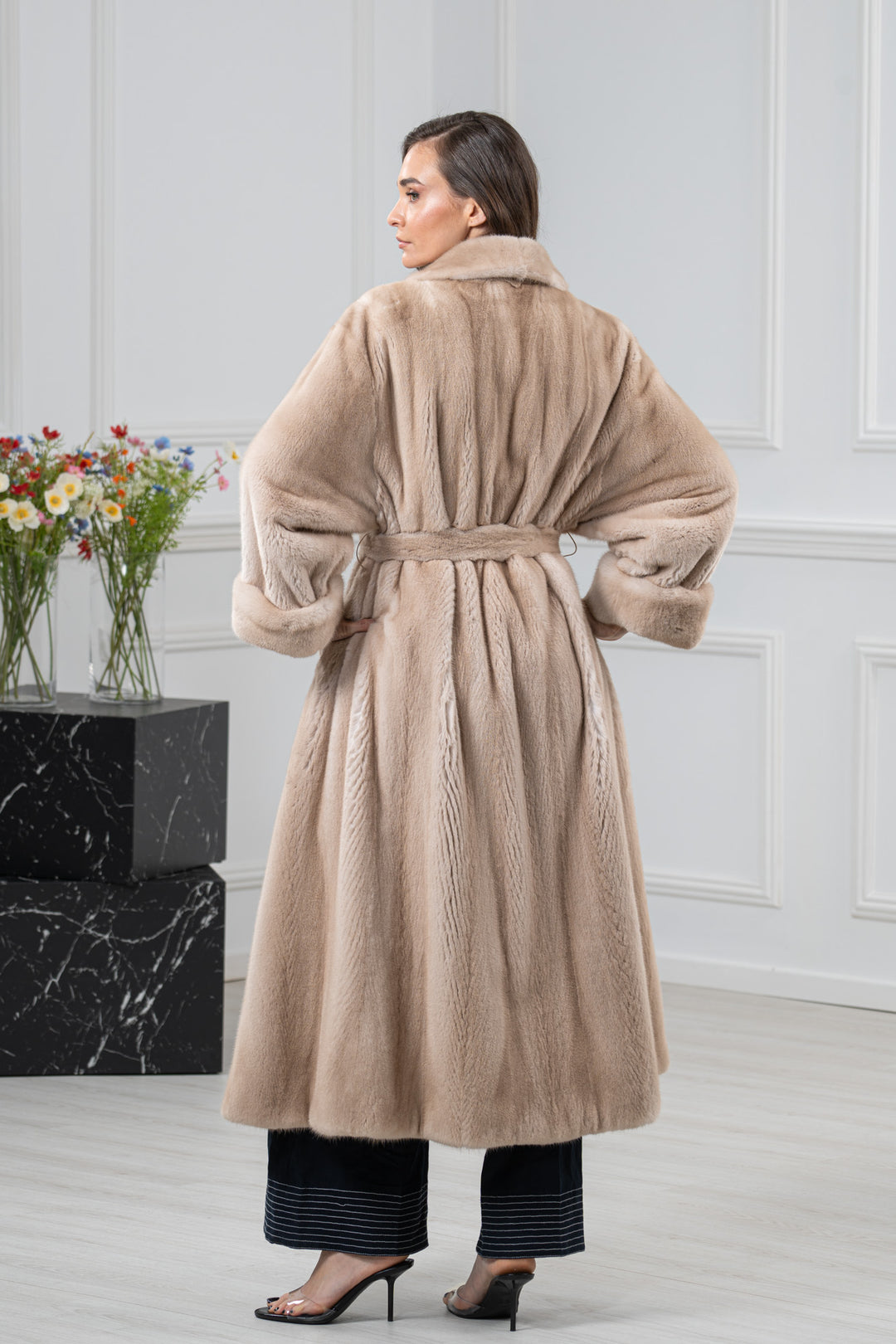 Palomino Mink Fur Coat - Women&