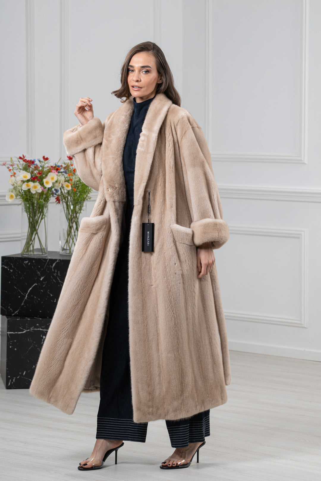 Palomino Mink Fur Coat - Women&