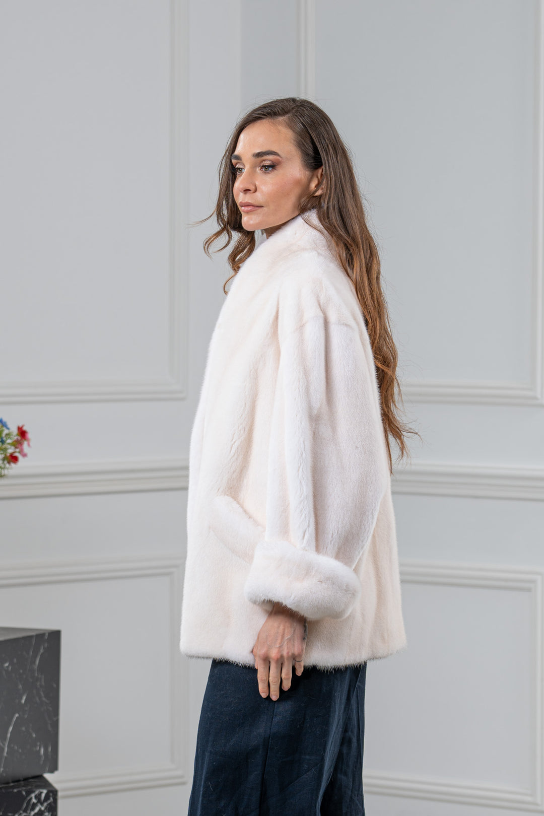Pearl Mink Fur Short Jacket - Women&