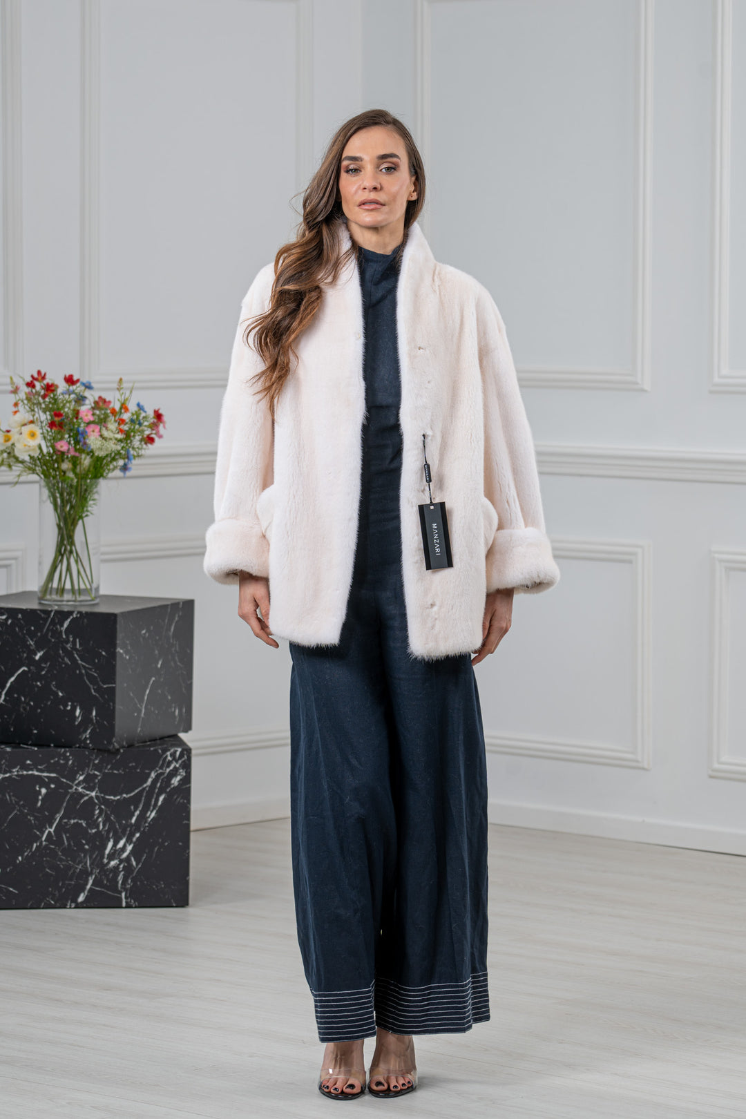Pearl Mink Fur Short Jacket - Women&