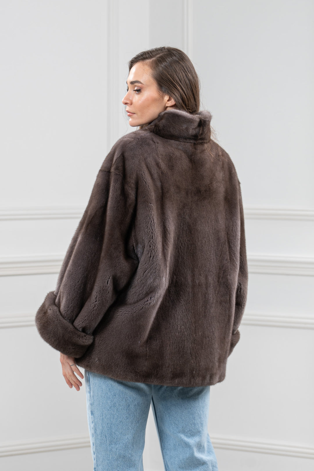 Mocca Mink Fur Short Jacket - Women&