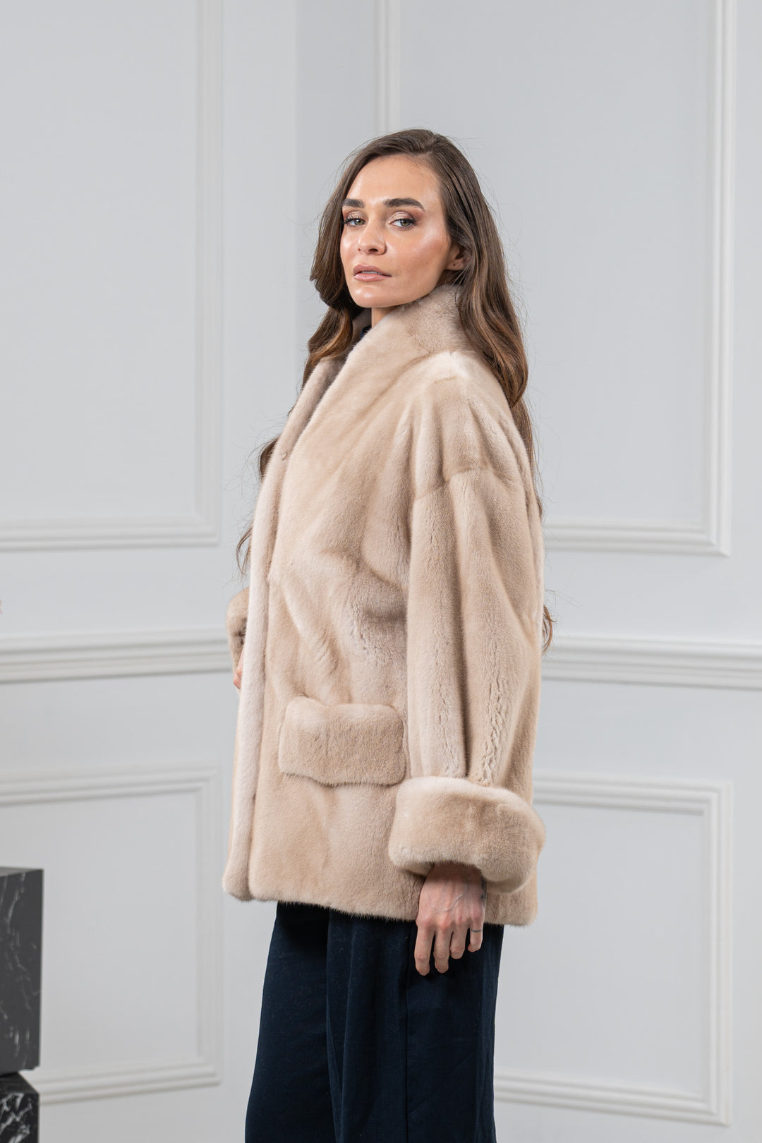 Palomino Mink Fur Short Jacket - Women&