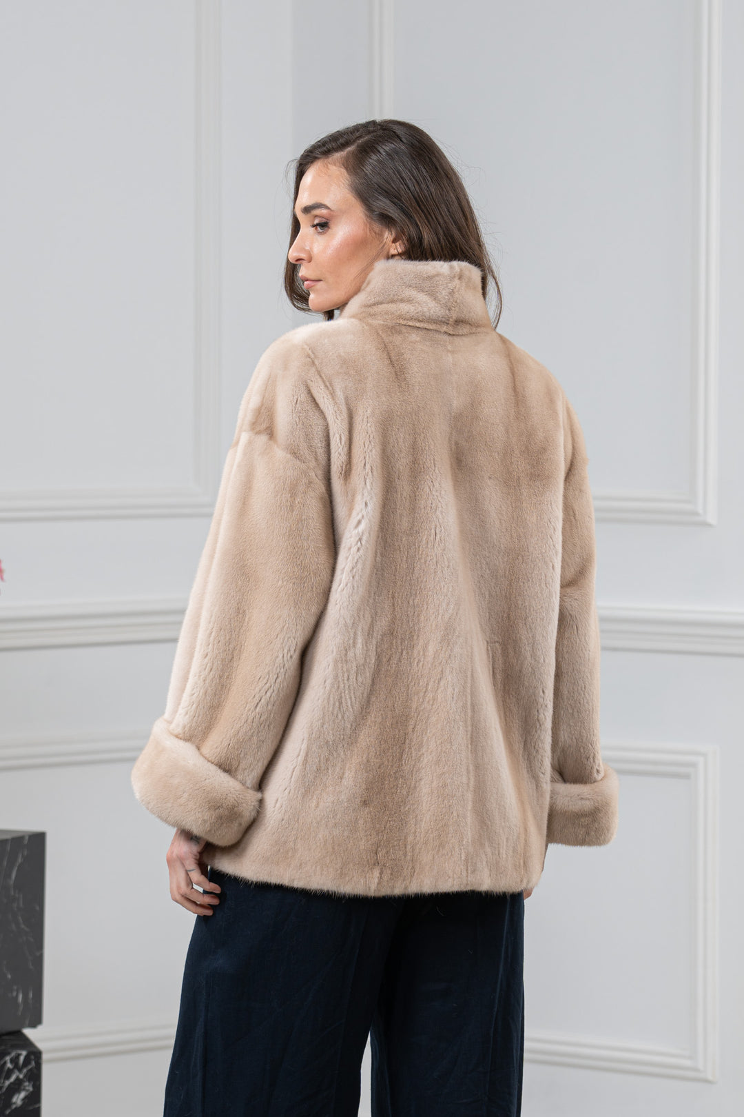 Palomino Mink Fur Short Jacket - Women&