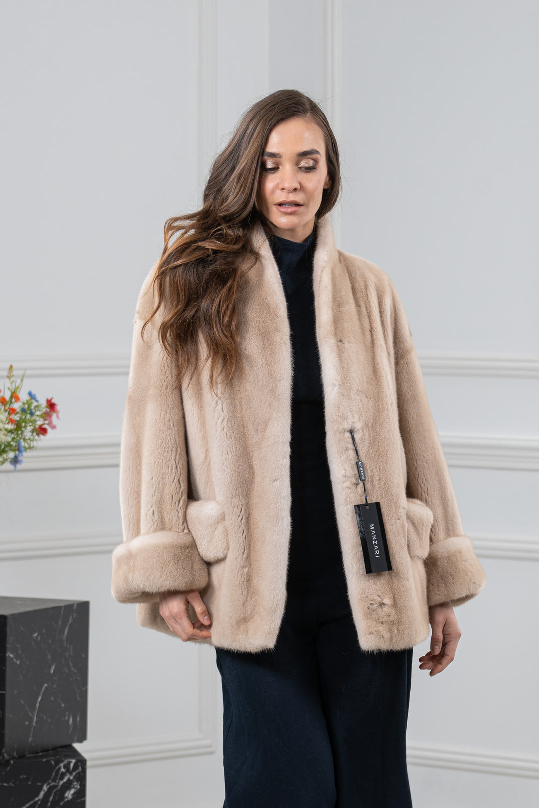 Palomino Mink Fur Short Jacket - Women&