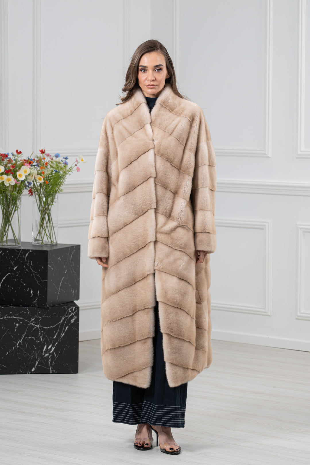 Palomino Mink Fur Coat - Women&