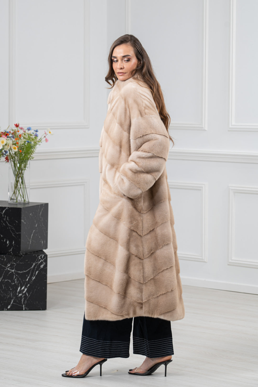 Palomino Mink Fur Coat - Women&