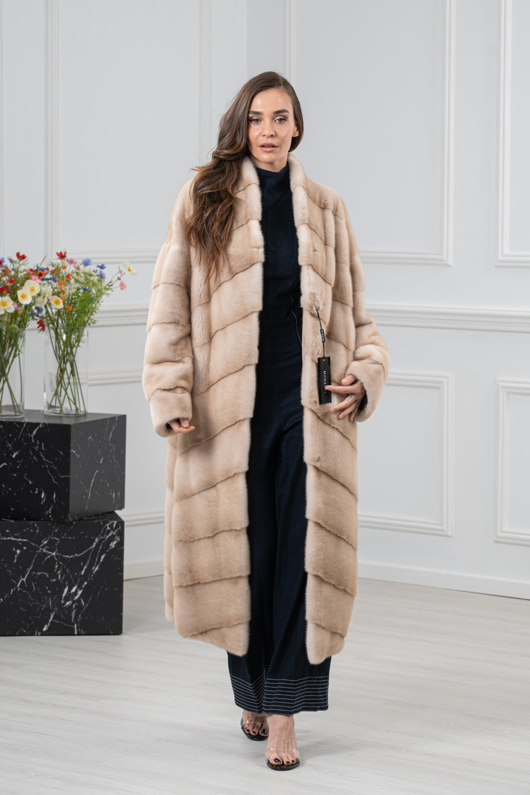 Palomino Mink Fur Coat - Women&