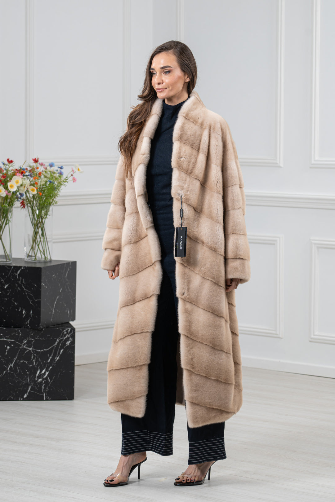 Palomino Mink Fur Coat - Women&