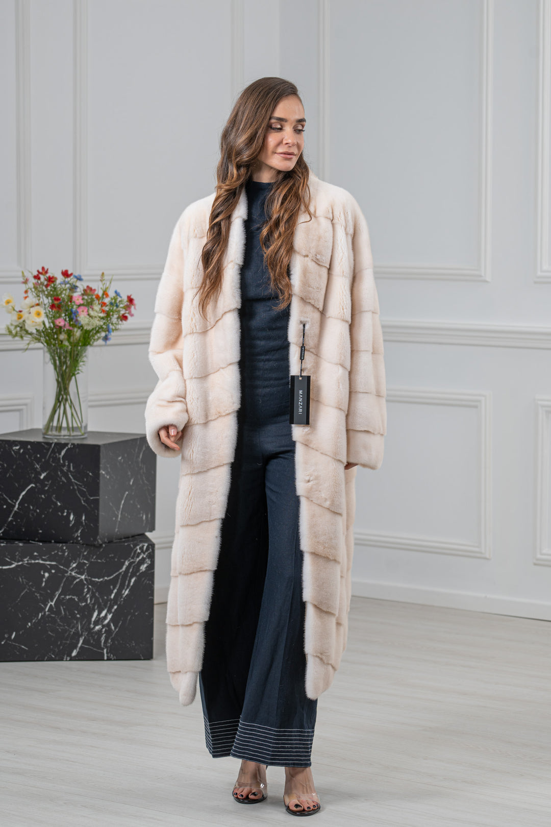 Pearl Mink Fur Coat - Women&