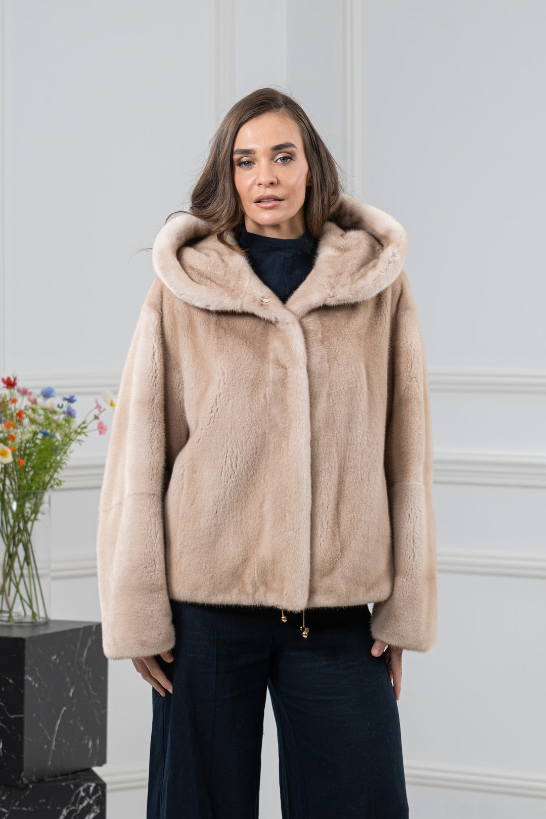 Palomino Mink Fur Short Jacket - Women&