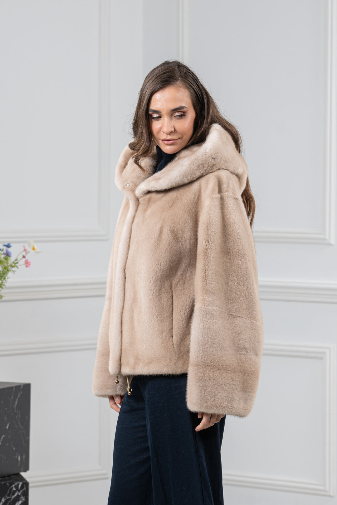 Palomino Mink Fur Short Jacket - Women&