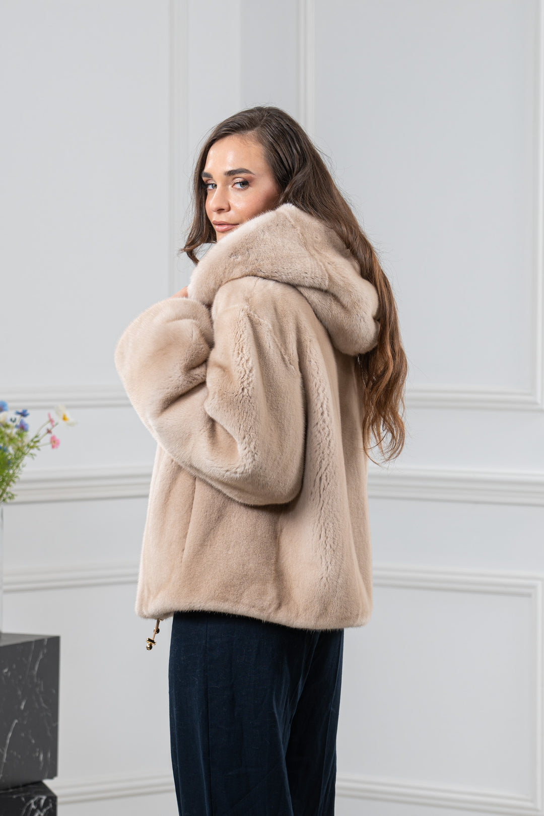Palomino Mink Fur Short Jacket - Women&