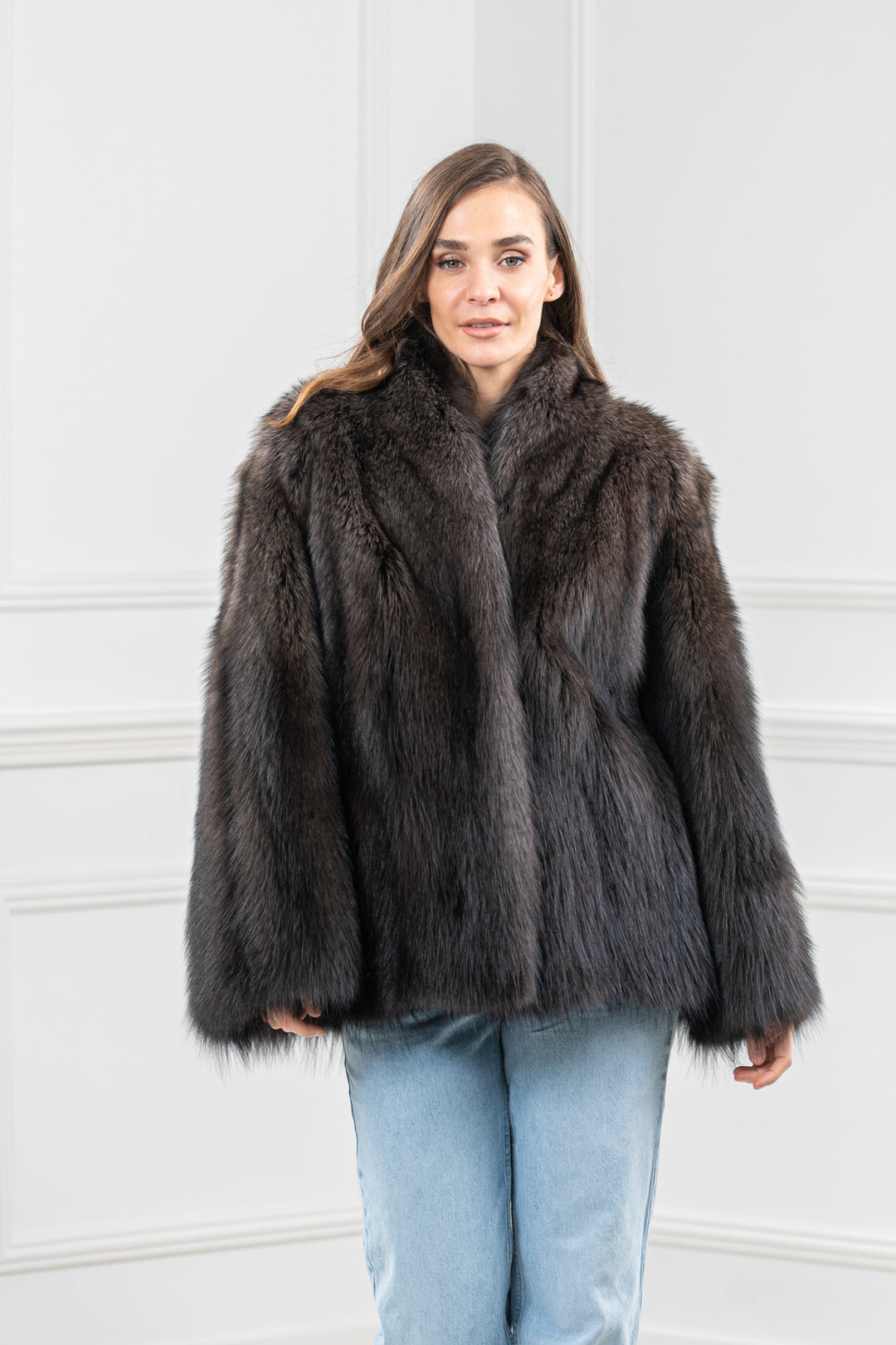 Natural Fisher Fur Short Jacket - Women&