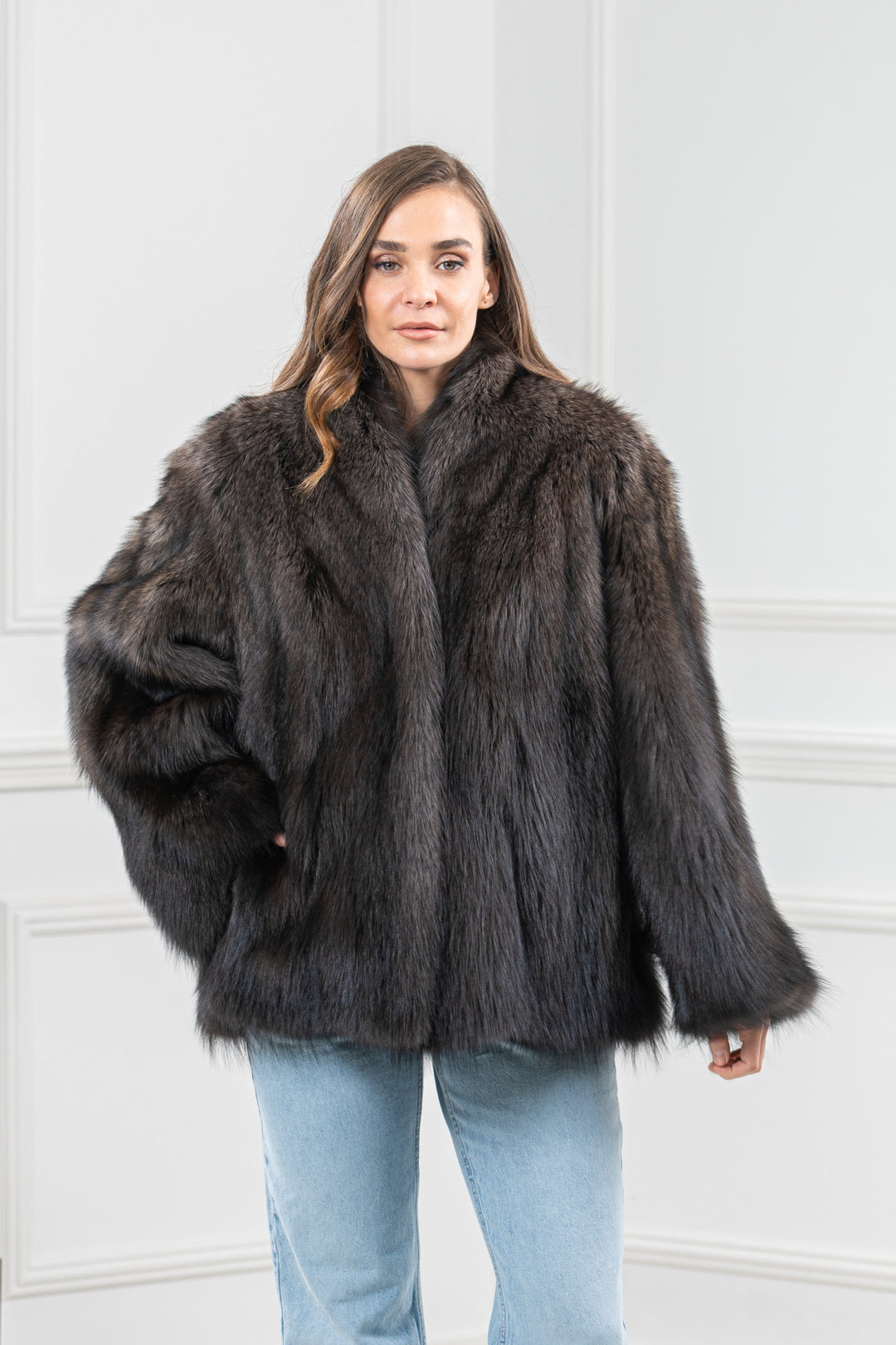 Natural Fisher Fur Short Jacket - Women&