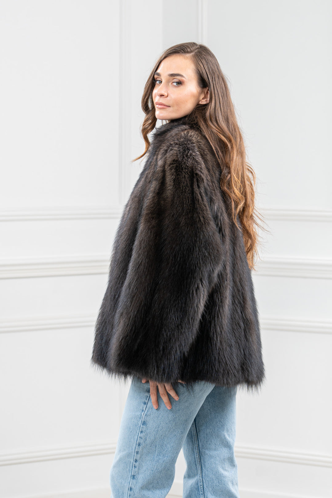 Natural Fisher Fur Short Jacket - Women&