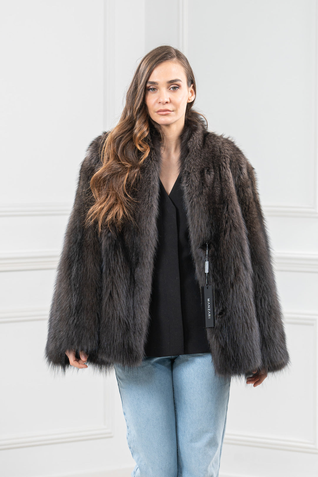 Natural Fisher Fur Short Jacket - Women&