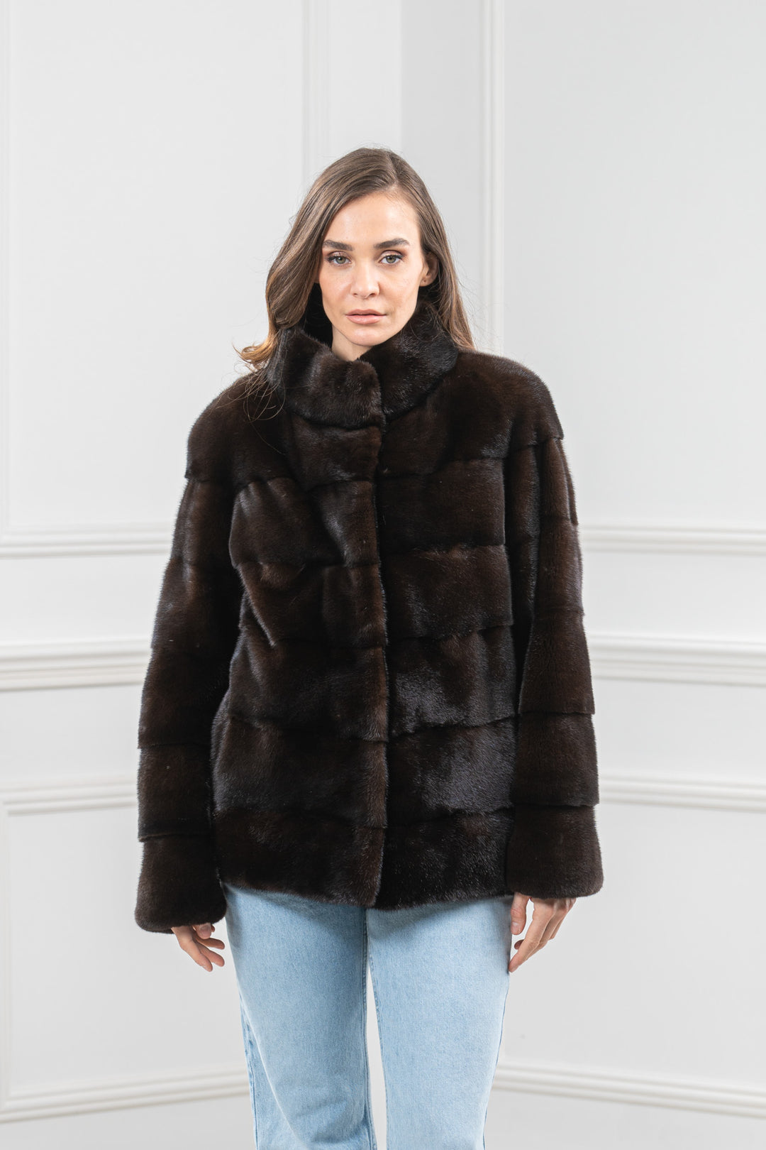 Mahogany Mink Fur Short Jacket - Women&