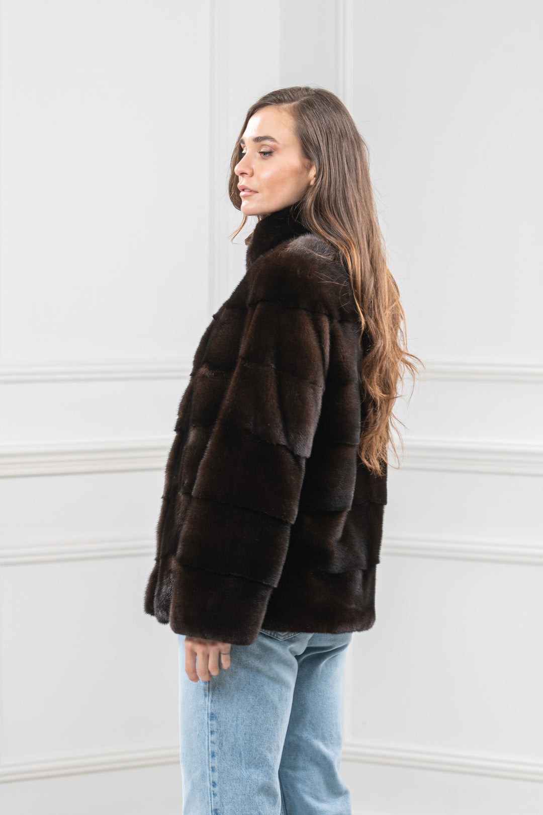 Mahogany Mink Fur Short Jacket - Women&