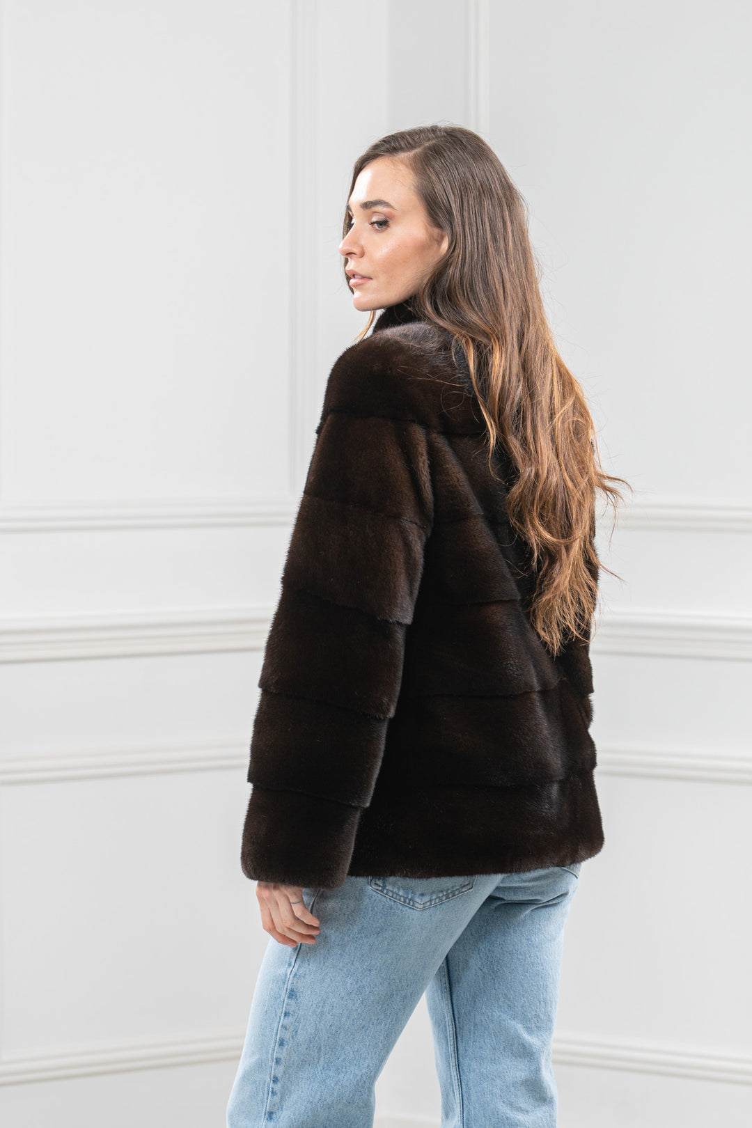 Mahogany Mink Fur Short Jacket - Women&