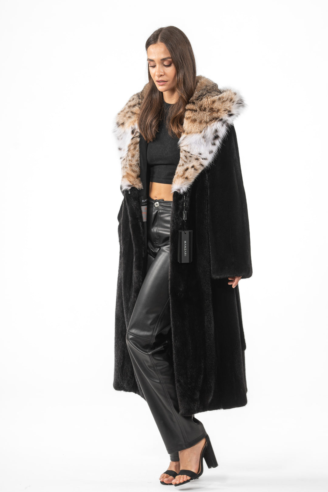Exclusive Black Mink fur coat by manzari