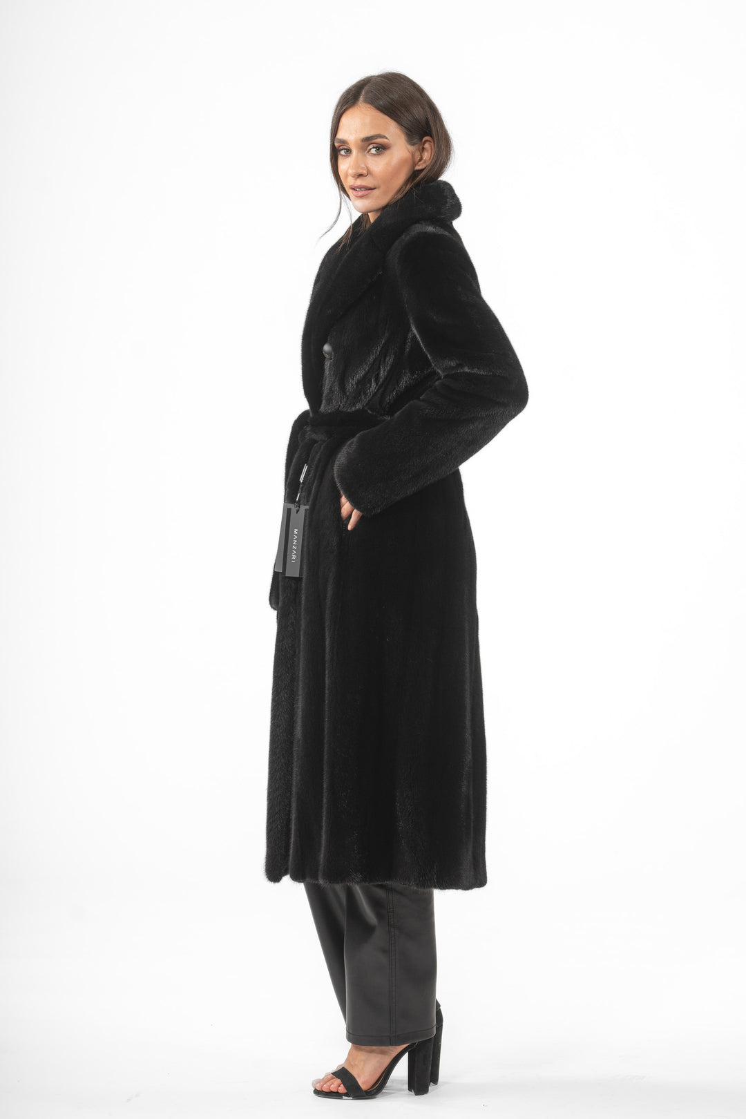 Premium Black Mink fur coat for a sophisticated style