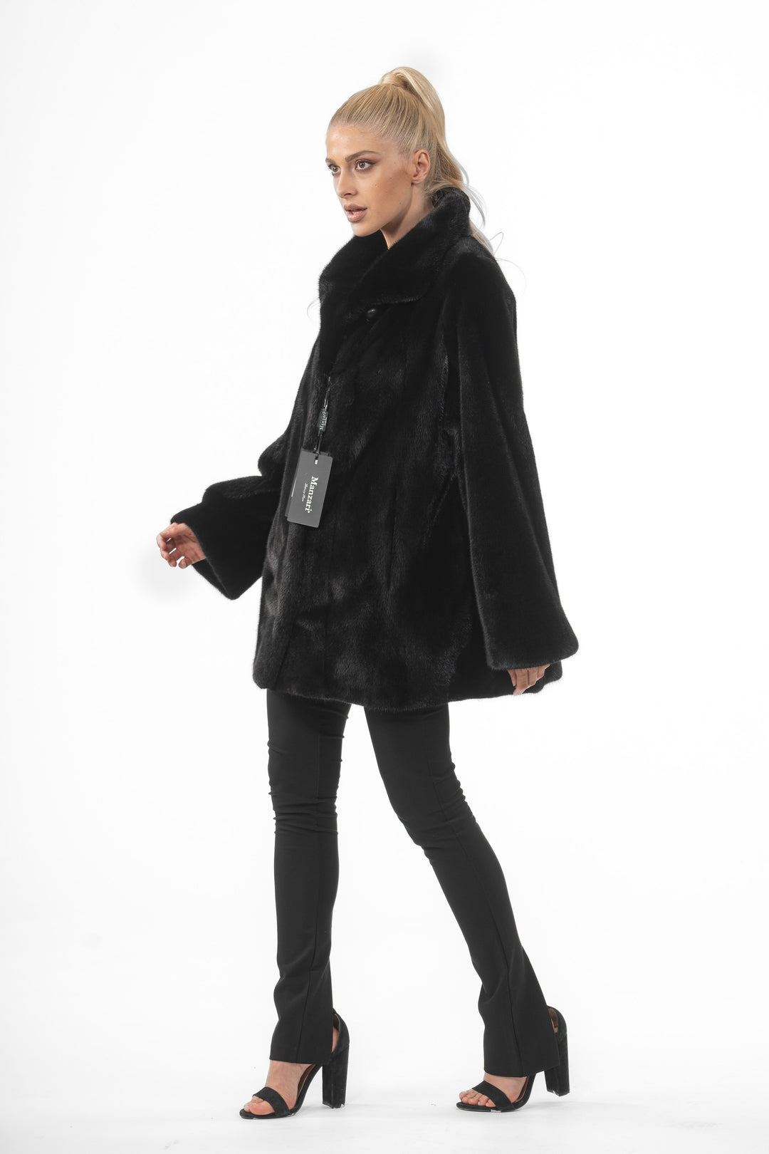MINK MALE BLACK VELVET SHORT JACKET L/O F1 – MANZARI