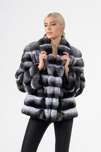 High-quality Natural Chinchilla fur coat for luxury lovers