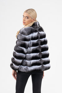 Premium Natural Chinchilla fur coat for a sophisticated style by manzari