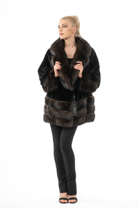 Classic Black Velvet Mink fur coat by manzari