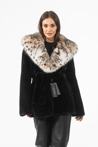 Premium Black Mink fur coat for a sophisticated style