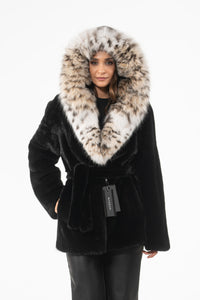 Premium Black Mink fur coat for a sophisticated style