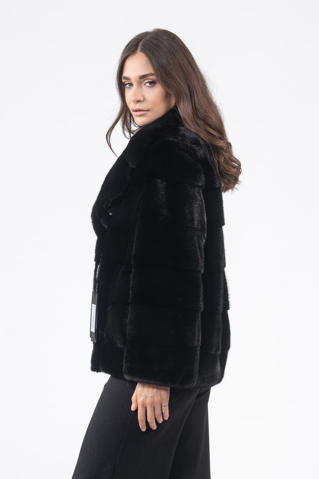 Elegant Black Mink fur coat for a refined look
