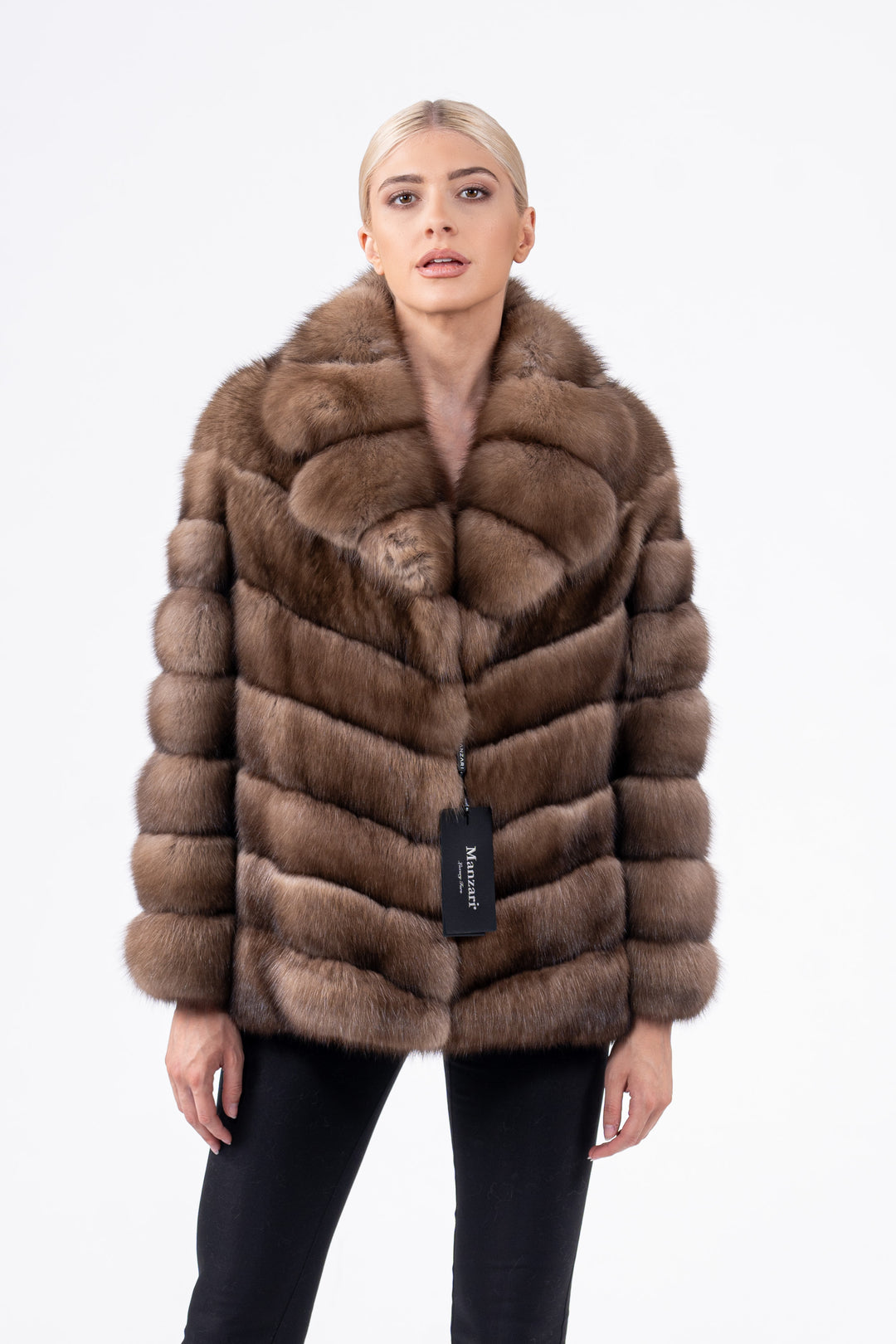 Lavander Russian sable fur coat by manzari for a bold statement