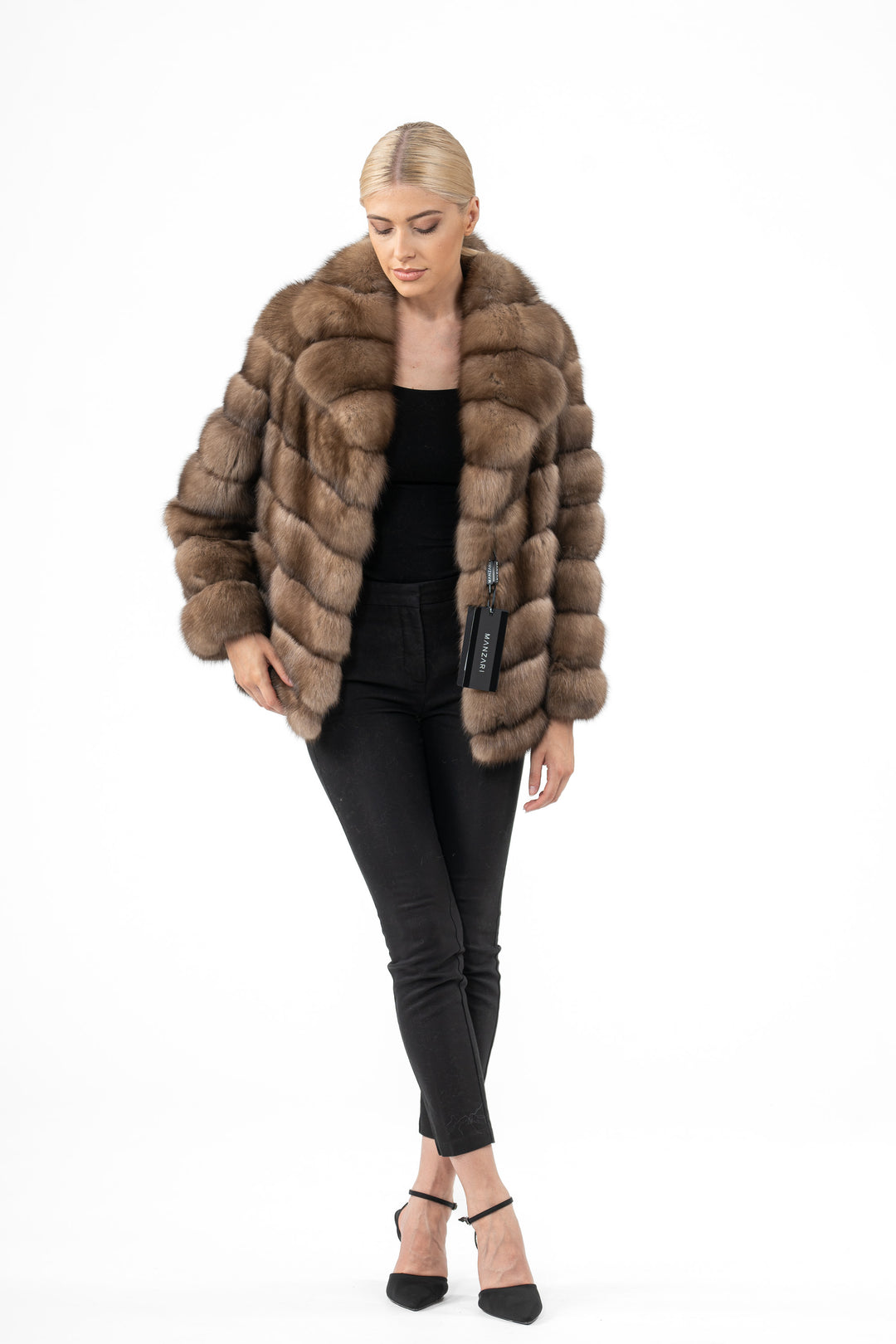 Lavander Russian sable fur coat by manzari for a bold statement