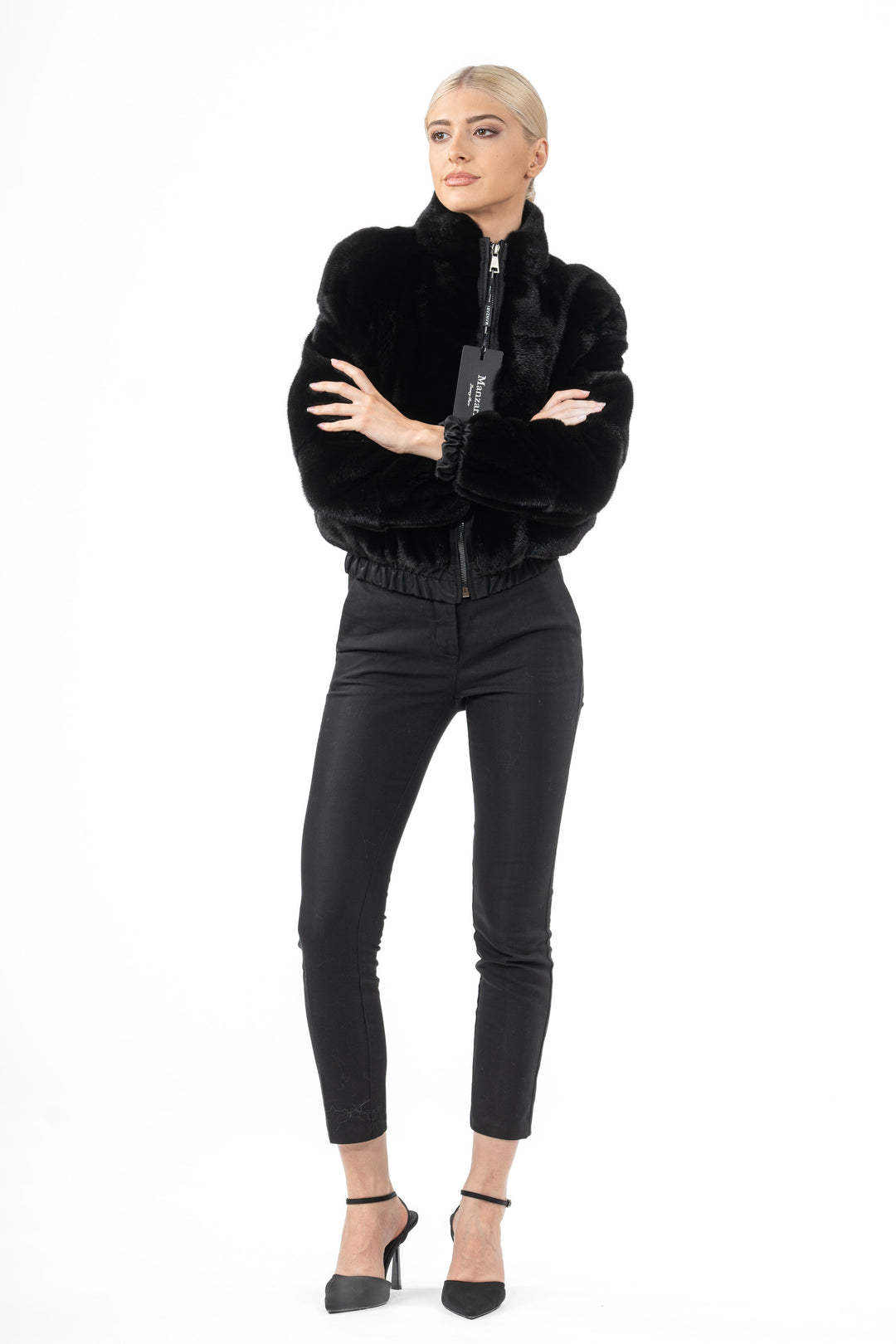 Manzari Blackglama Mink fur coat for timeless elegance