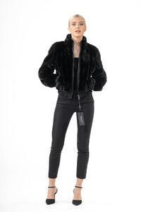 Manzari Blackglama Mink fur coat with a modern touch