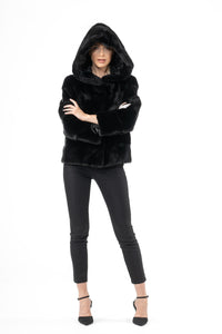 Premium Black Mink fur coat for a sophisticated style