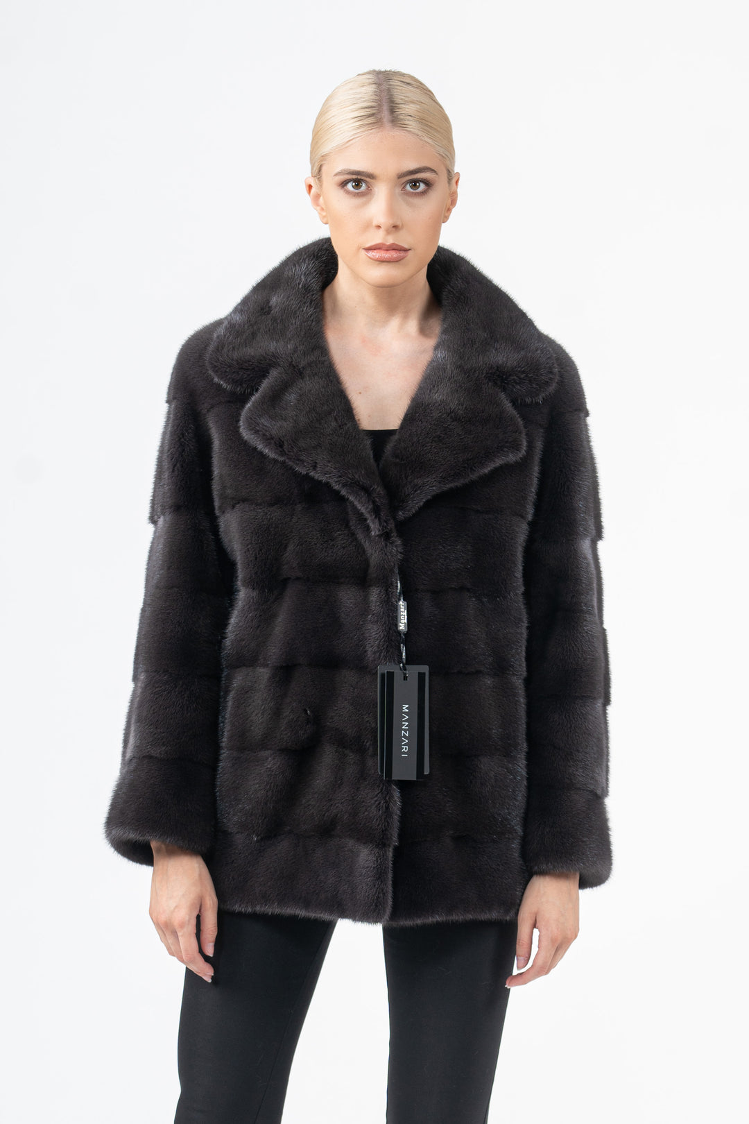 Premium Iron Grey Mink fur coat for a sophisticated style