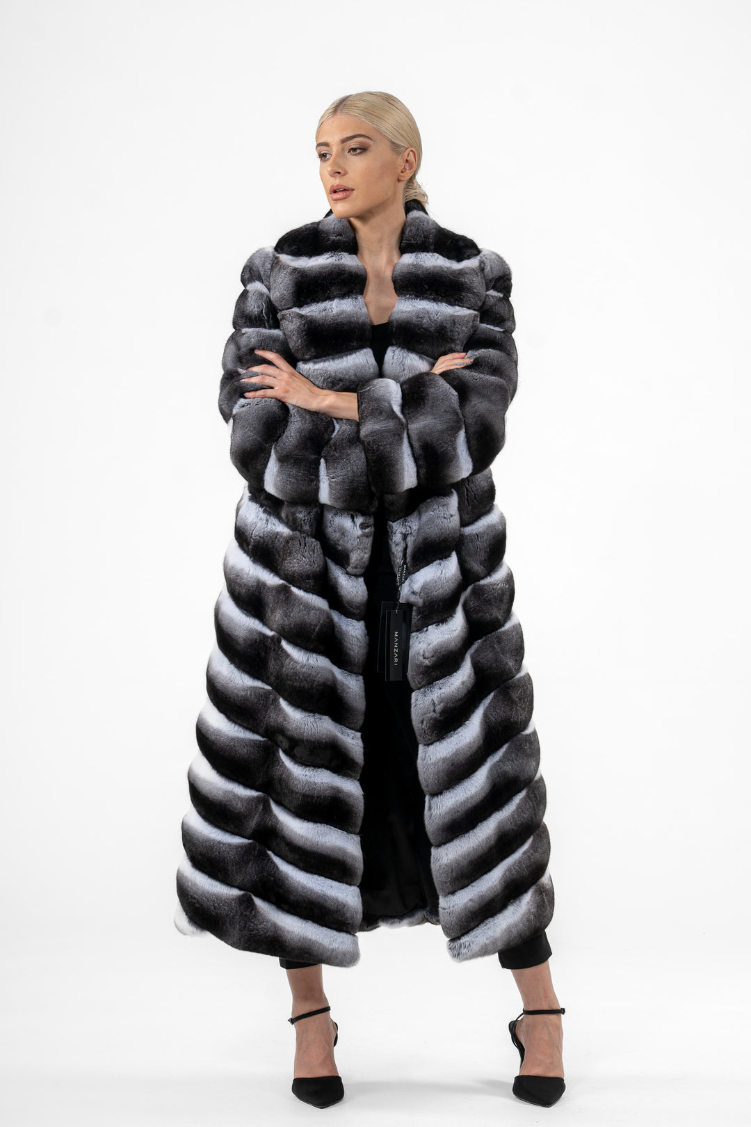 Elegant Natural Chinchilla fur coat for a refined look
