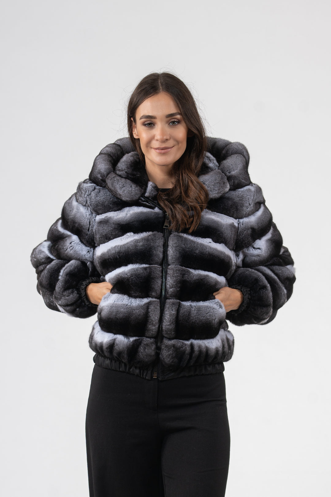 Premium Natural Chinchilla fur coat for a sophisticated style by manzari