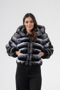 Premium Natural Chinchilla fur coat for a sophisticated style by manzari