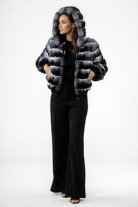 Manzari Natural Chinchilla fur coat for ultimate elegance