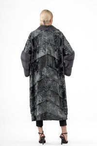 Premium Black Swakara fur coat for a unique style