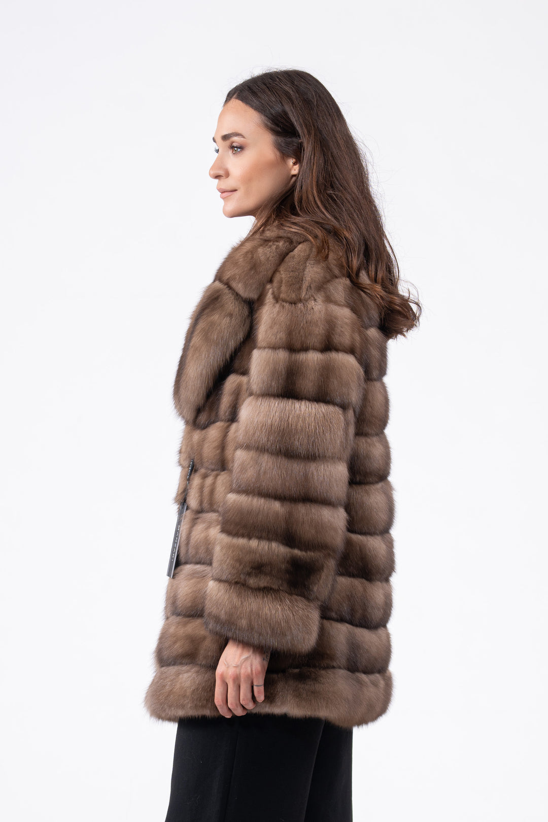 High-quality Gun Metal Russian sable fur coat for luxury lovers