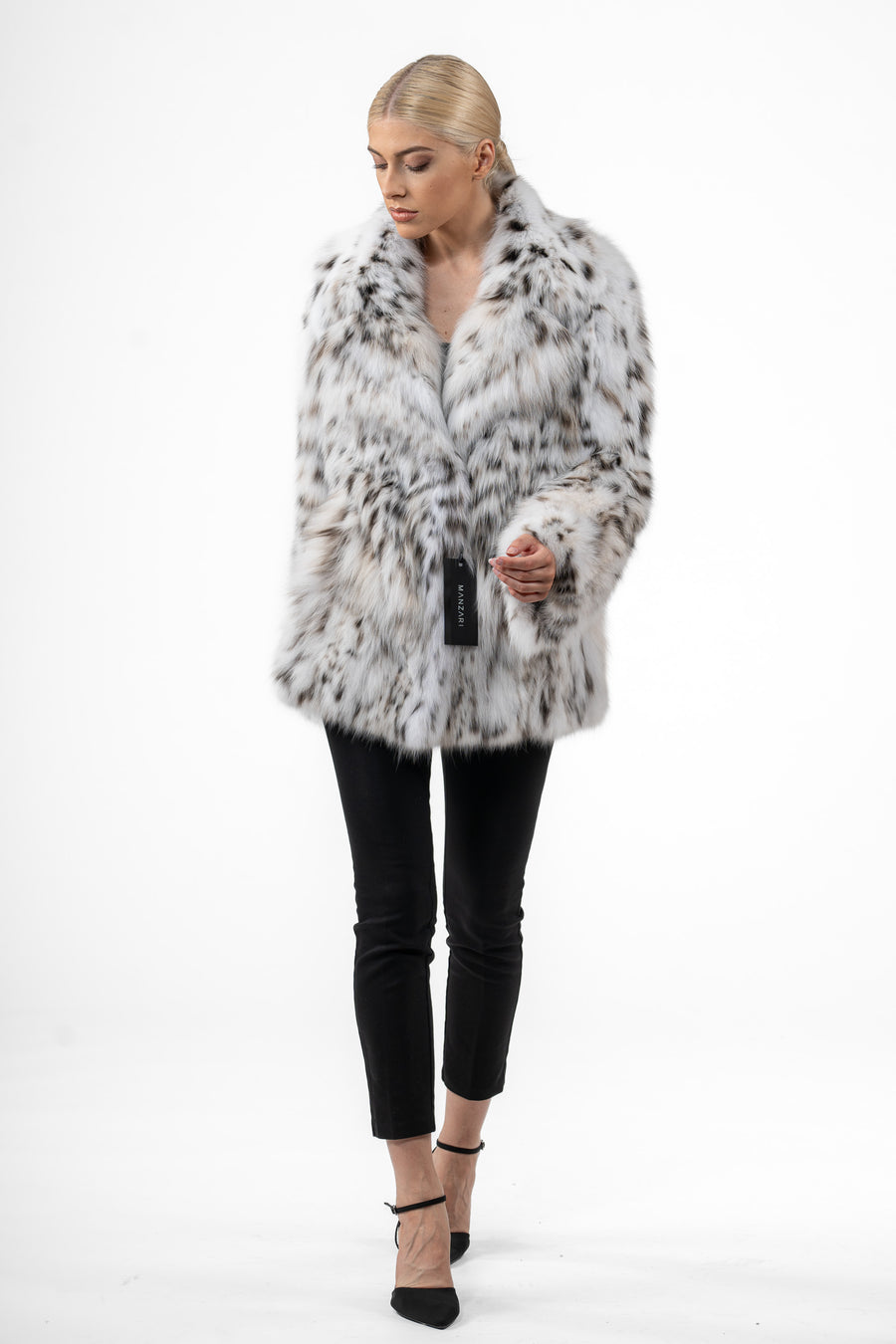 Bobcat Full Belly Natural Long Hair Short Jacket L/O 24M4210
