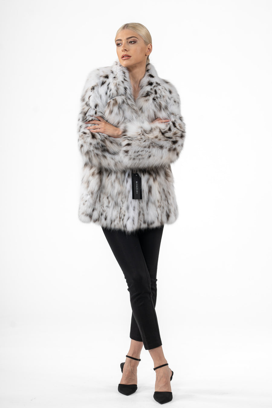 Bobcat Full Belly Natural Long Hair Short Jacket L/O 24M4210