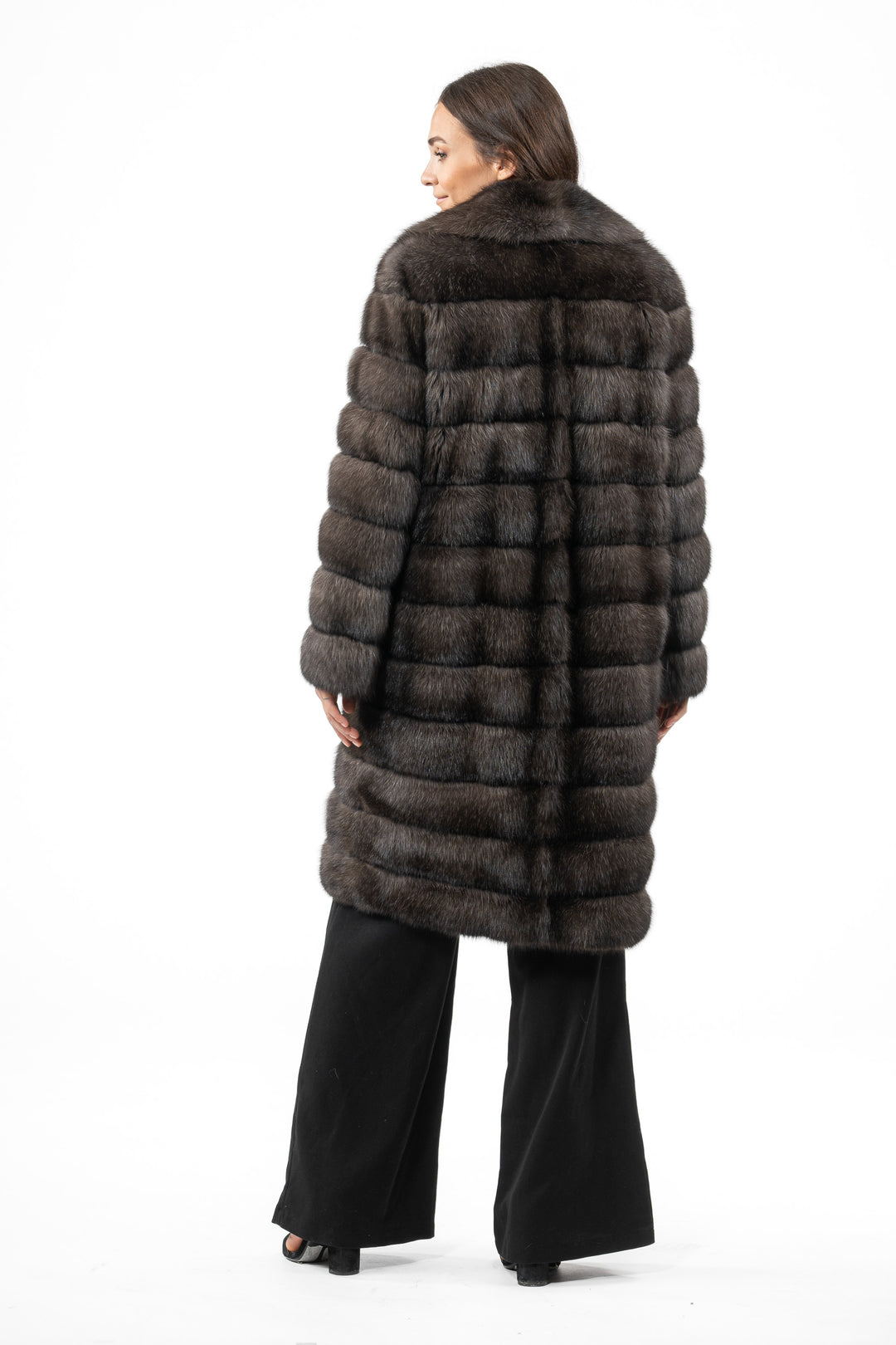 Premium Carbonio Russian sable fur coat for winter fashion